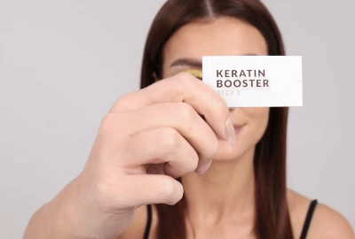 Aplikacja modelu Krok 3 - Keratin Booster na rzęsy